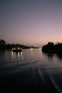 Sunset river cruise in Kampot, Cambodia