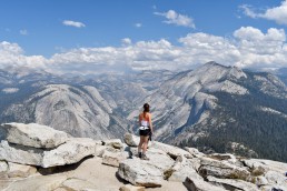 View from the top of Half dome, Yosemite, California USA