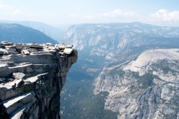 View from the top of Half dome, Yosemite, California USA