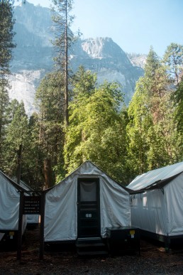 Half dome village tents, Yosemite, California USA