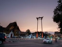 Giant swing at sunset, Bangkok, Thailand