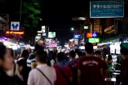 Khao San Road at night Bangkok, Thailand